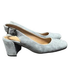 Vionic Women's Leather Plaza Nareen Slingback Heels with Arch Support Size 5